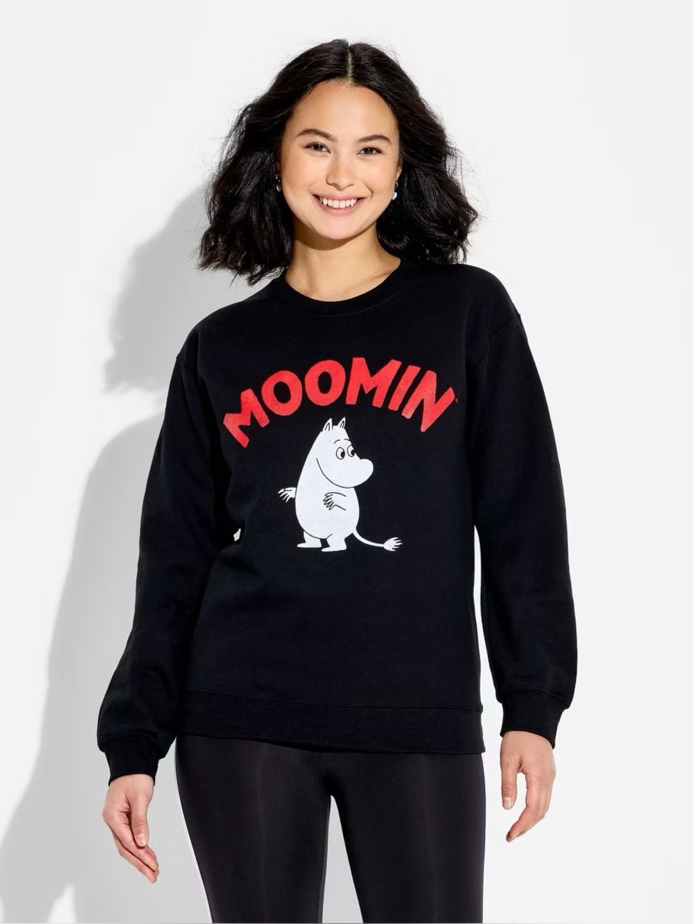 (S) Target - Graphic Crewneck Sweatshirt with Red MOOMIN/ Anime